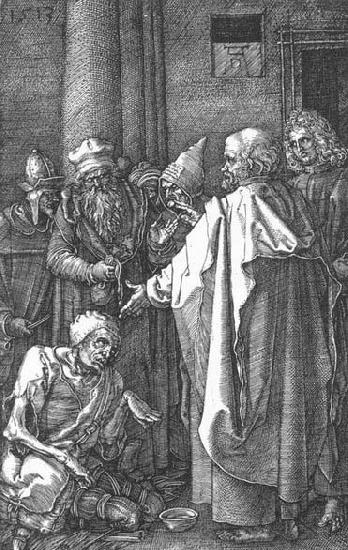 Albrecht Durer St Peter and St John Healing the Cripple